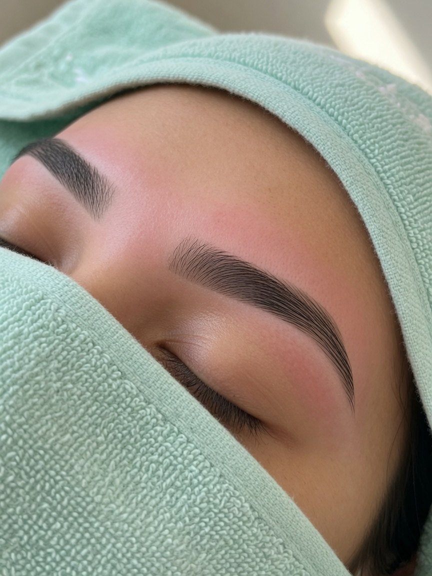 Shaped brows after professional waxing
